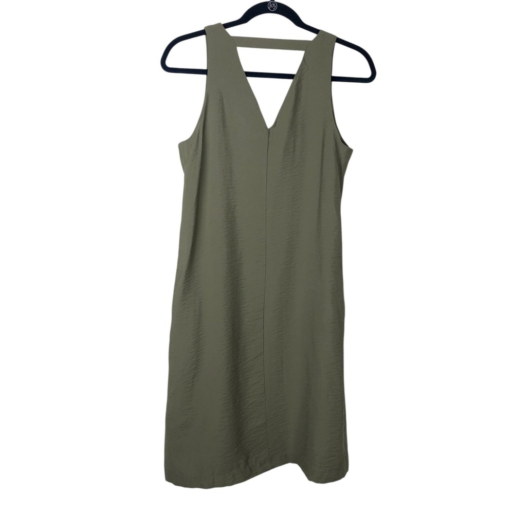 Banana Republic Womens Satin Sleeveless Shift Dress Size‎ S Green Work Office - Picture 2 of 10